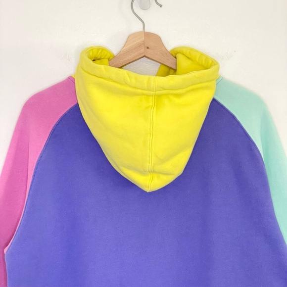 Teddy Fresh OG Colorblock Hoodie Multicolor Pullover Sweatshirt Unisex Small - Picture 5 of 15